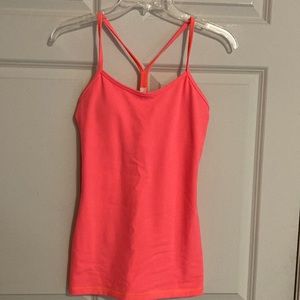 Lululemon tank color bright pink, size 4